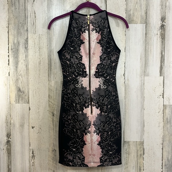 B Darlin  Womens Juniors' Printed High-Neck Bodycon Dress size 1 / 2 - Picture 7 of 13